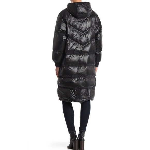 7 For All Mankind Long Hooded Down Coat - Picture 5 of 5